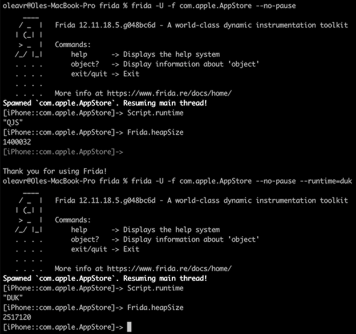 QJS REPL 内存